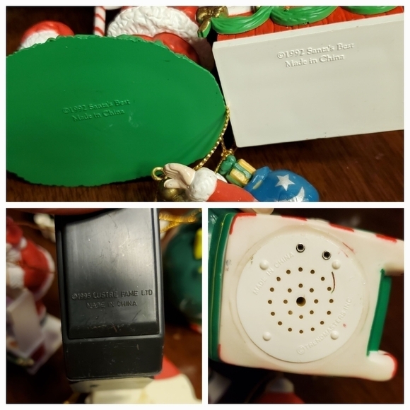 8pcs Lot of Santa Christmas Tree Ornaments (Some are vintage) - Picture 14 of 16